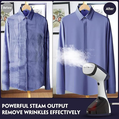 URPOWER 300ml Portable Clothes Steamer 15-Second Heat-Up Handheld Steamer for Clothes 1500W Detachable Tank, Stainless Steel Soleplate, Travel Garment & Fabric Steamers for Home/Office, 120V