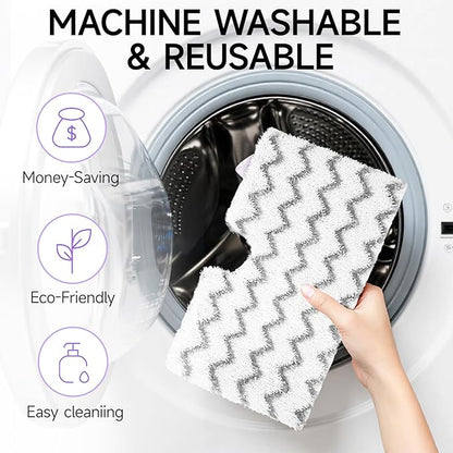 Steam Mop Replacement Pads for Shark S3500 Series S3501 S3601 S3550 S3801 S3901 SE450 S3601D S3901D S2901 S2902 Microfiber Steam Pocket Mop Pads Washable, 6 Pack