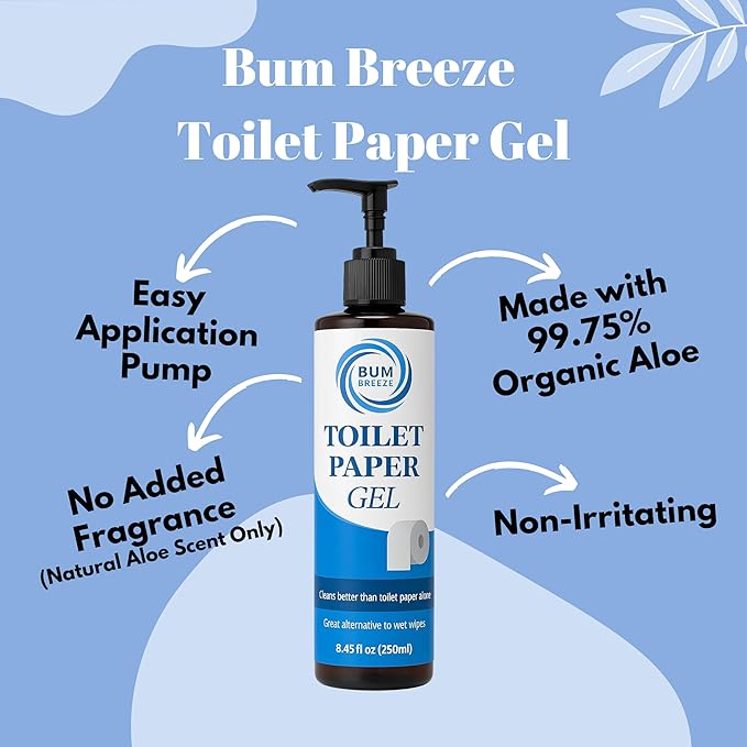 Toilet Paper Gel – 3 Month Size – A Cleaner Way to Wipe – Wet Wipe Alternative & Flush Safe – Toilet Paper Foam, Spray, or Lotion Substitute for Wiping – 8.45oz