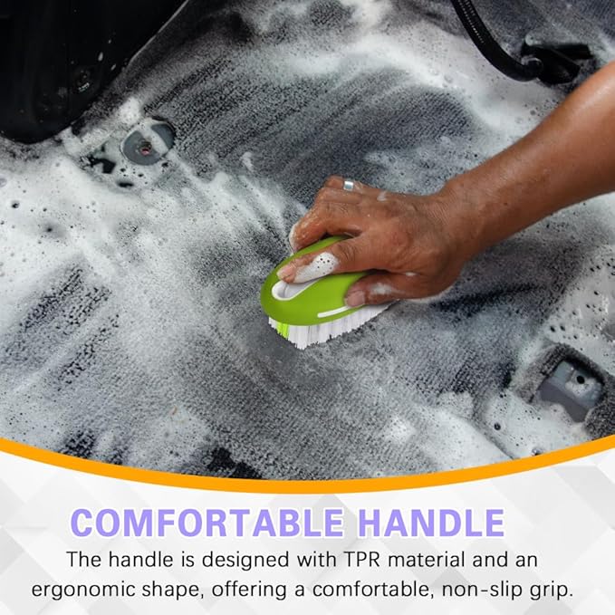 Carpet and Upholstery Cleaning Brush, Household Hard Bristle Brush, Car Plastic Gap Cleaning Brush, Universal Auto Detailing Brush for Car Interior Seat, Clothes and Sofa Cleaning
