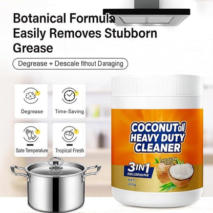 Wegodal Multi-Purpose Powerful Cleaner for Kitchen, Upgrade Heavy Kitchen Grease Remover, 3 In 1 Coconut Oil Natural Cleanser for Faucets, Tiles, Oven & Stove Top (2)
