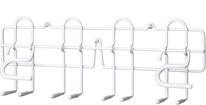 ClosetMaid 3462 Broom & Mop Holder for Wall or Door Mount, Durable White Metal Steel