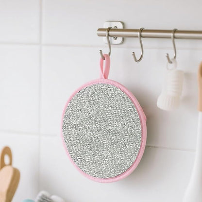 Kitchen Double-Sided Dishwashing Sponge Scrubber for Pots and Pans Cleaning Cloth Household Dishcloth Scouring Pad Pink 10 pcs Yellow 10 pcs