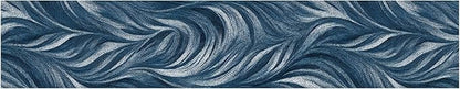 Blue Abstract Wallpaper Border 196x4 Inch Peel and Stick Wall Border Modern Wave Pattern Removable Vinyl Wall Trim Bathroom Kitchen Living Room Bedroom Home Decor