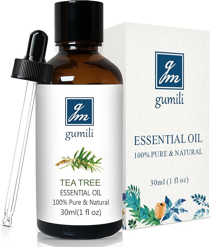 GM Gumili Tea Tree Oil for Skin, Hair, Nails, Face Body Wash, Foot Soak, Spray, 100% Pure Tea Tree Essential Oil - 30ml