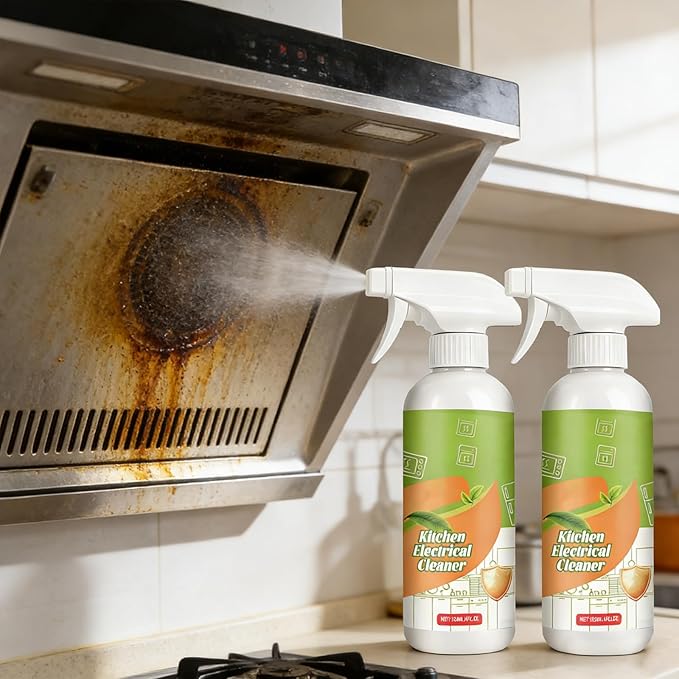 2PCS Electrolyzed Ion Kitchen Cleaner Spray - Multi-Purpose Household Cleaner for Oven, Stove, Range Hood & Appliances, Degreaser for Kitchen Surfaces (120ML)