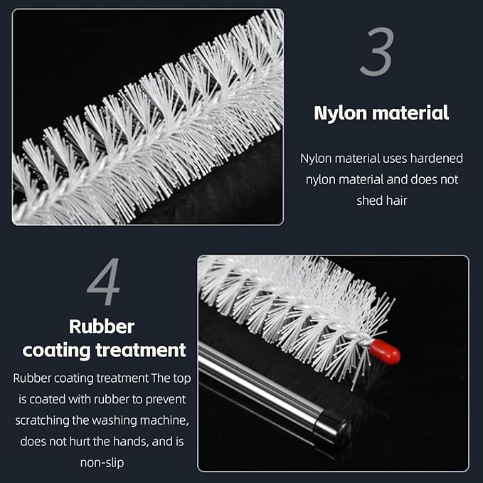 SFront Load Washer Cleaner Brush - Clean Inner Drum Brush | Household Cleaning Tool Washing Machine Cleaner, Front Load Washer, Flexible Household Washing Machine Cleaners for Inner Cylinder of Drum
