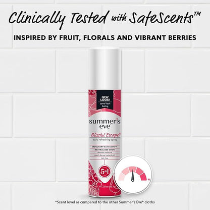 Summer's Eve Blissful Escape Daily Refreshing Feminine Spray, 2 oz (Pack of 2)