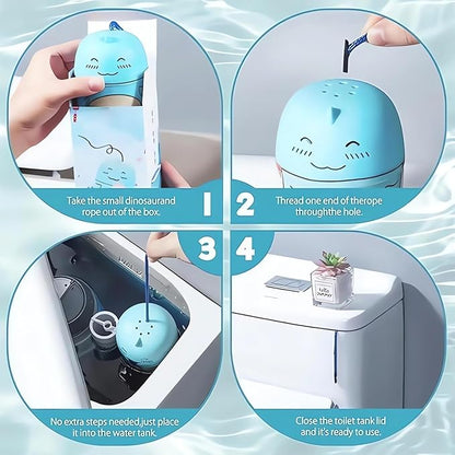 Toilet Bowl Cleaner 2026 Upgrade Cute Dinosaur-Shaped Toilet Tank Cleaner Bathroom Toilet Scent Freshener for Inside Small But Powerful (3)