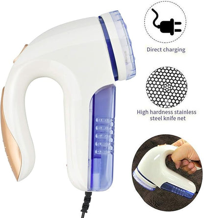 Fabric Shaver, Electric Fuzz Lint Remover, Portable Fabric Shaver and Effectively Sweater Defuzzer with Replaceable Blades for Clothes Furniture Couch Curtain (US)