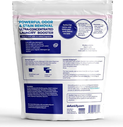 Enzyme Laundry Booster Additive, Unscented. 48 Load Laundry Detergent Stripper, Color Safe Fabric Enzymatic Cleaner Washing Soda Detergent. Powdered Stain Treater & Odor Remover Booster Treatment