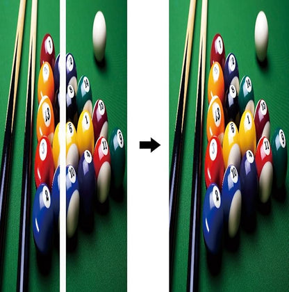 A.Monamour 3D Door Stickers for Interior Doors Billiard Balls and Billiard Cue on Green Table Vinyl Waterproof Self Adhesive Door Mural Decals for Bedroom Office Bathroom 85x215cm