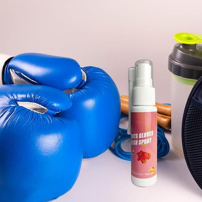 Boxing Glove Deodorizer 30ml, Gym Bag Freshener Spray for Work Boots, Athletic Gear, Gloves, Clothes, Helmets, Shoes, Hockey Equipment, Sports Use