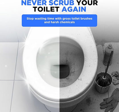 Happy Toilet Cleaner Automatic Toilet Bowl Cleaner Tablets Ultra-Strength Bathroom Toilet Tank Cleaner Tablets for Tank - Toilet Bowl Cleaners Resealable 72-Pack Bag