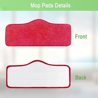MalhSlix 8 Pack Microfiber Replacement Steam Mop Pads Compatible for Schenley Steam Mop Cleaner, Washable and Reusable Replacement Mop Pads