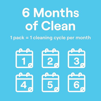Seventh Generation Washing Machine Cleaner Free & Clear Targets Odor-Causing Residue Powered by Oxy Power 4.2 oz,6 Count (Pack of 2)