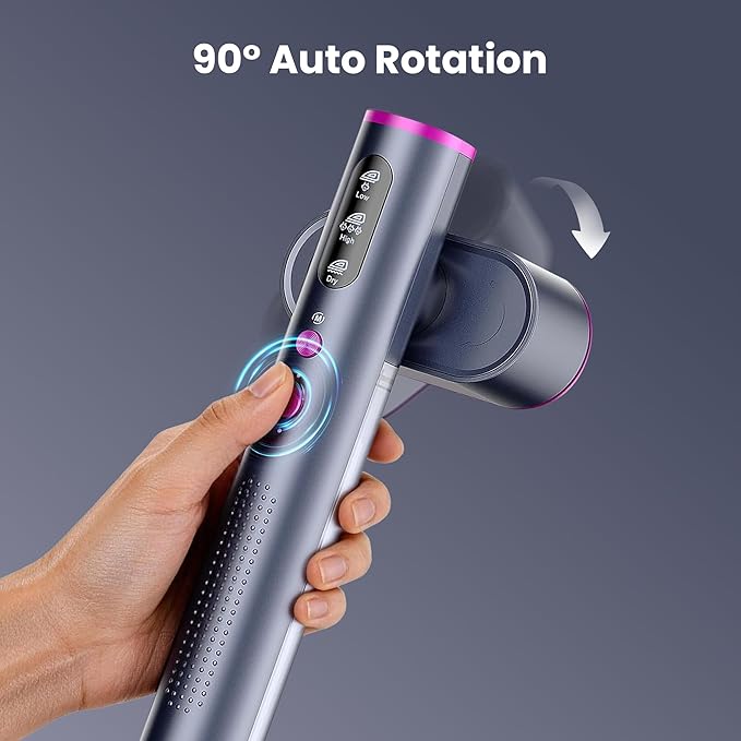 Steamer Clothes Clothing Handheld Garment - for Hand Held Steamers Travel Steam Genie Portable Curtain Vacuum Vertical Cloth，90° Automatic Rotation Function, 3 Gear Settings，Safety Protection System