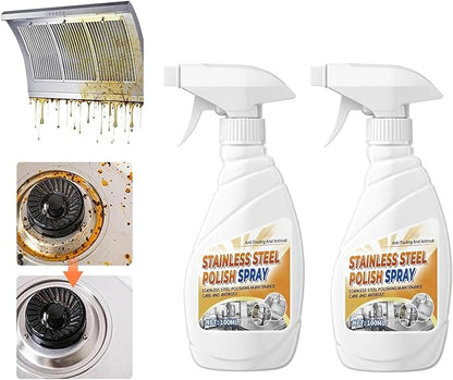 2PCS Kitchen Heavy Duty Cleaner Spray, Stainless Steel Cleaner, Kitchen Cookware Oil Stains, Black Dirt On the Bottom of Pots, Heavy Oil Cleaner, Duty Cleaner Spray