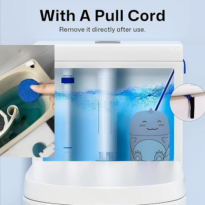 Toilet Bowl Cleaners Automatic Toilet Cleaner for Inside the Bowl Bathroom Toilet Tank Cleaner Dinosaur Shape Design Household with Rope Toulet Cleaning Supplies - Pink Peach Scent
