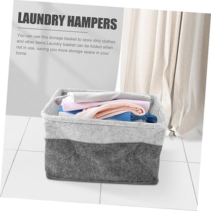 Laundry Hamper Capacity Decorative Storage Basket for Clothes Multi Functional Felt Woven Organizer for Home and Travel Essentials