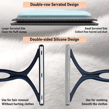 Pet Hair Remover Kit Set 3 Pack Portable Dog&Cat Hair Remover, Reusable Clothes Hair Remover for Sofas, Rugs, Pet Towers, Car Mats, Car Seats