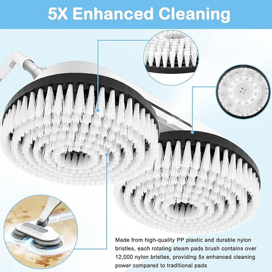 2 Pack S7001 Upgraded Replacement Steam Mop Brush Heads for Shark S8201 S8001 S7001 S7201 S7000 S7005 S7020 Steam Mop & Scrub All-in-One Scrubbing, Dirt Grip Scrub Washable Replacement Brush, White