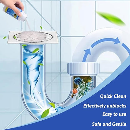 Powerful Sink Drain Cleaner - Fast Foaming Pipeline Dredging Agent for Kitchen Sink,Bathroom & Shower,Toilet Pipes (4pcs, sky blue)