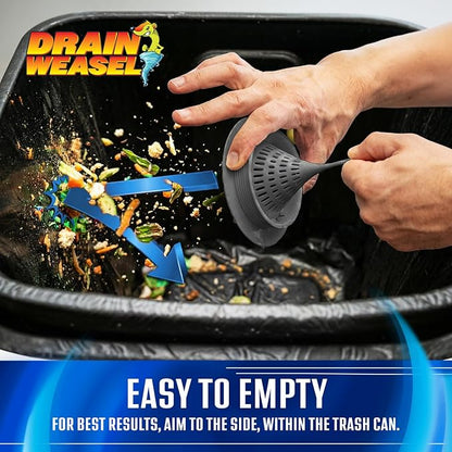 Drain Weasel Slingshot Kitchen Sink Drain Strainer Cover Basket, Food Catcher and Stopper, Screen Filter, Dishwasher Safe, Silicone and Plastic, 2 Pack