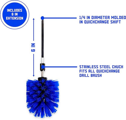 Diamond Shine Electric Toilet Brush Drill Attachment - Toilet, Sink, Grout, Tile, Floor, Bathtub, Shower