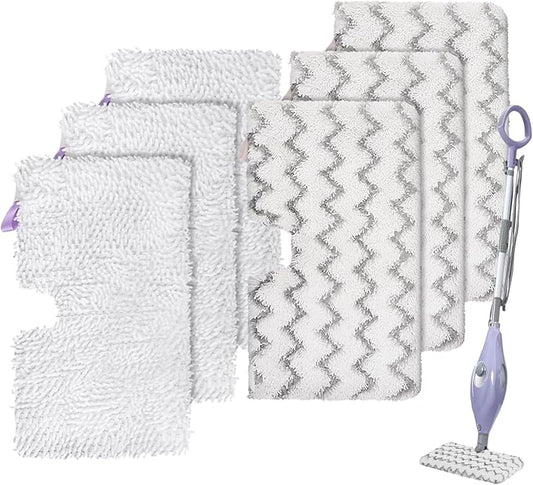 S3501 For Shark Steam Pocket Mop Pads: Washable Steam Mop Replacement Pads For Shark Steamer S3601D S3601 S3801CO S3901 S3550 SE450 (6Pack)
