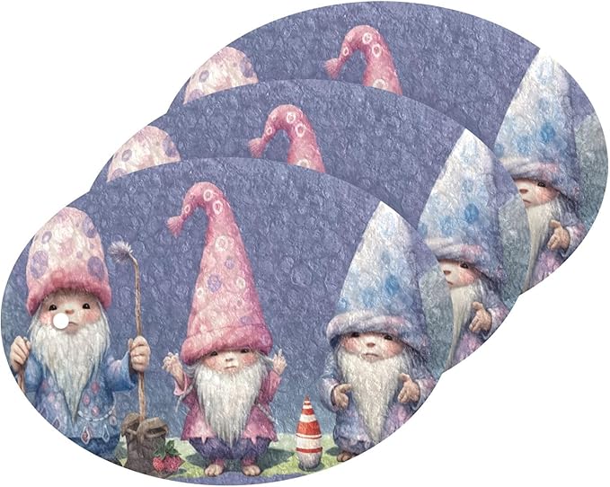 Cute Gnome Kitchen Scrub Sponges, Pop-up Kitchen Cleaning Sponges Reusable Dish Washing Sponges for Bathroom Household Cleaning 3 Pack - Non Scratch Scrubber