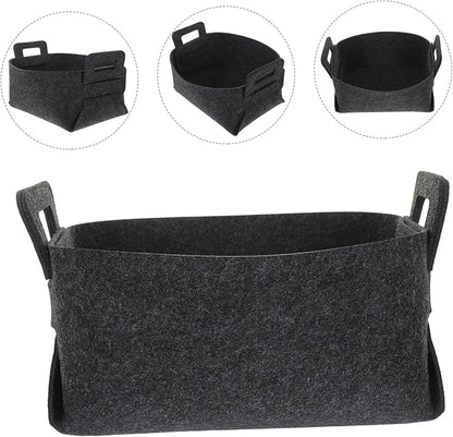 ULTECHNOVO Foldable Laundry Basket for Bathroom Capacity Dirty Clothes Storage Bin Lightweight Felt Hamper for Home Dorm Space Saving Organizer with Collapsible Design Dark Gray