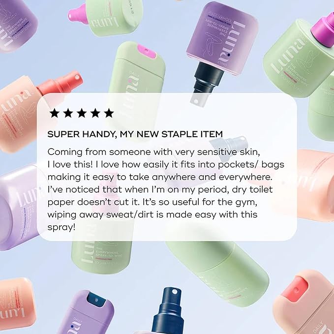 Luna Daily The Everywhere Spray-To-Wipe - Hydrating Soft Cotton | 80ml