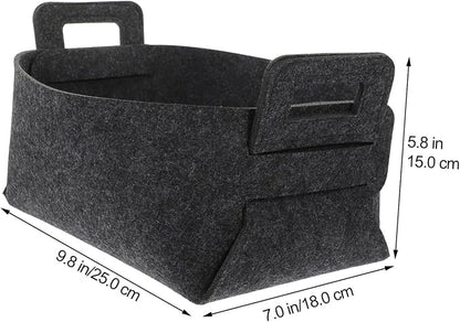UKCOCO Portable Laundry Organizer Basket with Handles Multipurpose Storage Bin for Dirty Clothes and Sporting Goods Smooth Surface Dark Gray Versatile Laundry Hamper for Home and Travel