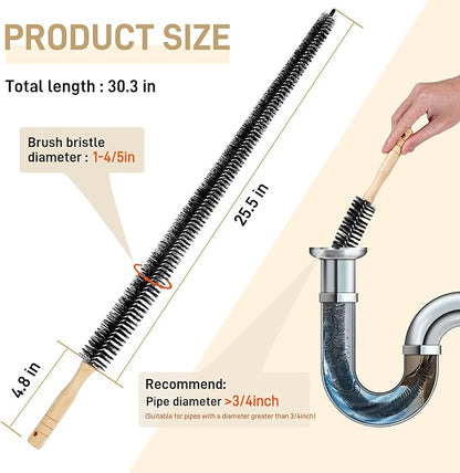 30 Inch Dryer Vent Cleaner Dryer, Long Flexible Dryer Vent Cleaner & Refrigerator Condenser Coil Brush Lint Brush Vent Cleaner Vent Trap Cleaner Lint Trap Cleaning Tool