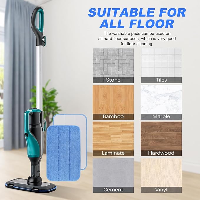 8 Pack SM2050 Replacement Steam Mop Pads Compatible with Kenmore SM2050 2-in-1 Steam Mop Hard Floor Cleaner, Reusable & Washable Microfiber Cleaning Pads floor cleaning, Replaces Pad Model: KP1010