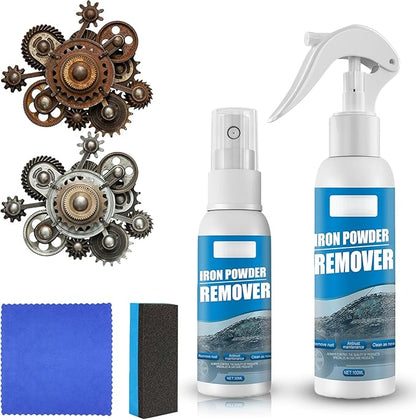 Multi-functional Quick-acting Rust Removal Spray, Iron Powder Remover Spray, Portable Rust Remover Sprays for Metal, for Paint, Tools, Car, Hardware - 100ML (S+L)