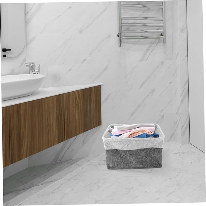 Laundry Hamper Capacity Decorative Storage Basket for Clothes Multi Functional Felt Woven Organizer for Home and Travel Essentials