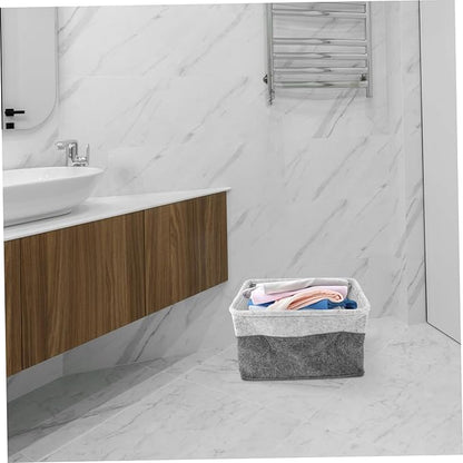 Laundry Hamper Capacity Decorative Storage Basket for Clothes Multi Functional Felt Woven Organizer for Home and Travel Essentials
