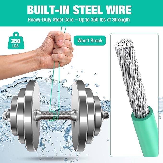 Rotating Handle Drain Snake - 40 Inch Steel Wire Hair Drain Clog Remover, Heavy Duty Flexible Plumbing Snake for Shower, Sink, Toilet, Bathroom & Kitchen Drain Cleaner Tool(6PCS)