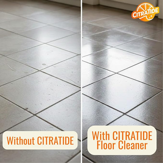 Hardwood Floor Cleaner and Polish Restorer – Heavy Duty Plant-Based Cleaning & Conditioning Citrus Formula for Tile, Wood, Laminate & Vinyl Floors – Non-Toxic, Streak-Free, Safe for Kids & Pets