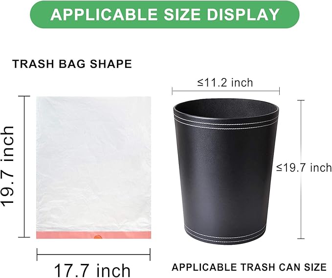 Magesh 4 Gallon Small Drawstring Trash Bags, 30 Counts, White