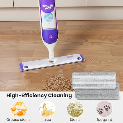 10 Pack Swiffer PowerMop Replacement Mop Pads,Compatible with Swiffer PowerMop Multi-Surface Mop,Size:15''*4.53'',Grey