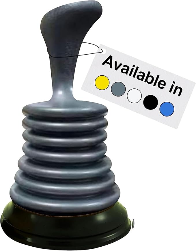Meadow Lane Small 7" Sink Plunger - Mini Clog Remover for Kitchen & Bathroom Sink Drains - Hand Ergonomic, Space-Saving & Powerful Suction - Universal Fit for Home or Commercial Use, Silver