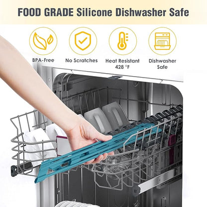 Tomorotec Compact Silicone-Coated Triangle Dish Drying Rack for Sink Corner - Foldable Stainless Steel Over-The-Sink Organizer and Storage Shelf (Dark Green)