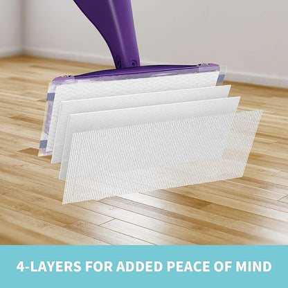 AIR U+ Disposable Mop Pad Refills for Swiffer Wet Jet Mops, Thickned and Absorbent Wet Pads Refill, 48 Count
