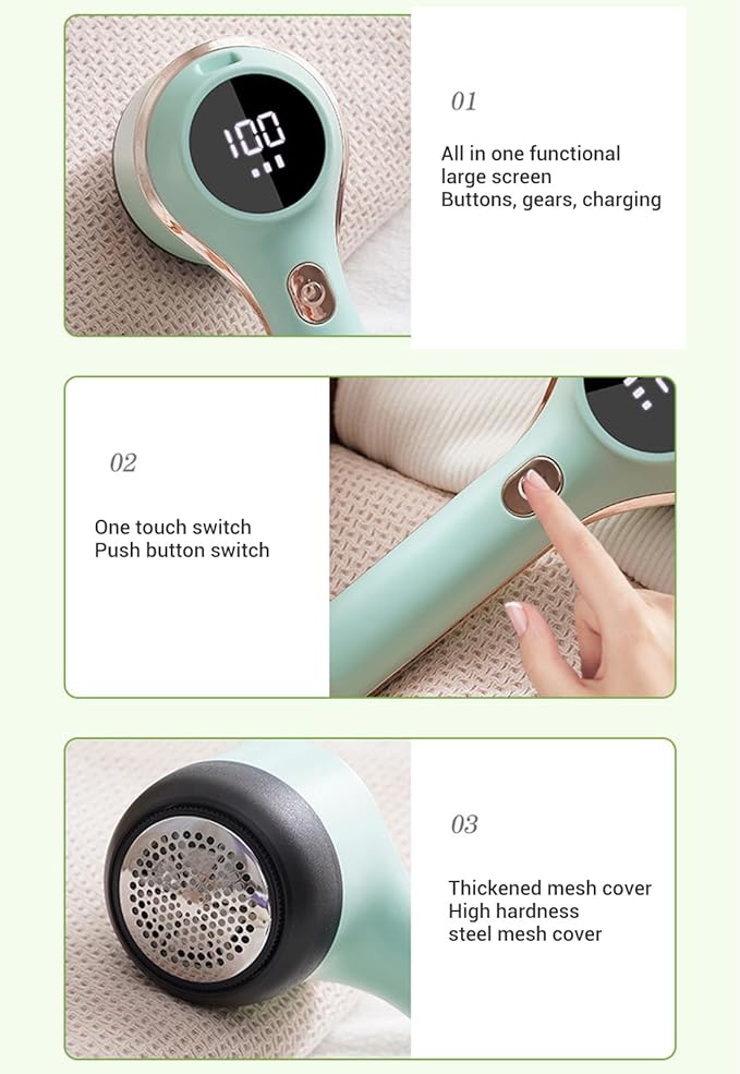 Fabric Shaver, Rechargeable Efficient Lint Shaver for Clothing, Electric Lint Remover for Clothes, Sweater Shaver to Remove Pilling for Clothes Furniture Sofa