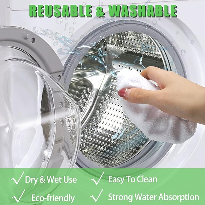 8 Pack Replacement Steam Mop Pads Universal Steam Cleaner Accessories Reusable Microfiber Cloths for Bissell Steam Shot, Dupray, PurSteam, Comforday Handheld Steam Cleaner Attachments
