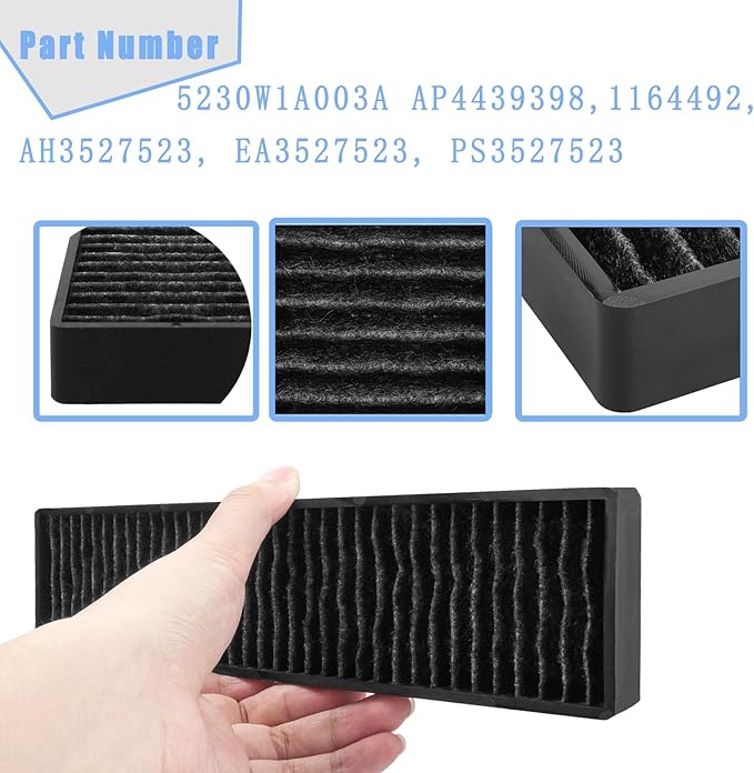 2 Pack 5230W1A003A Microwave Charcoal Filter Compatible with LG Kenmore GE Microwave Charcoal Air Filter Replacement WB06X10807 LMHM2237BD LMV1650ST LMV2031SB LMV2031ST PVM9005SJ8SS JVM7195SK6SS