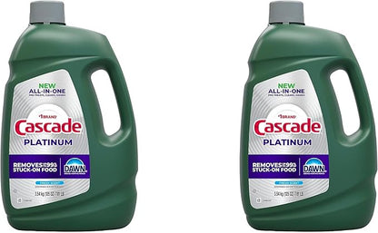 Cascade Platinum Dishwashing Liquid Gel - Fresh Scent, 125 oz. (2 Pack)